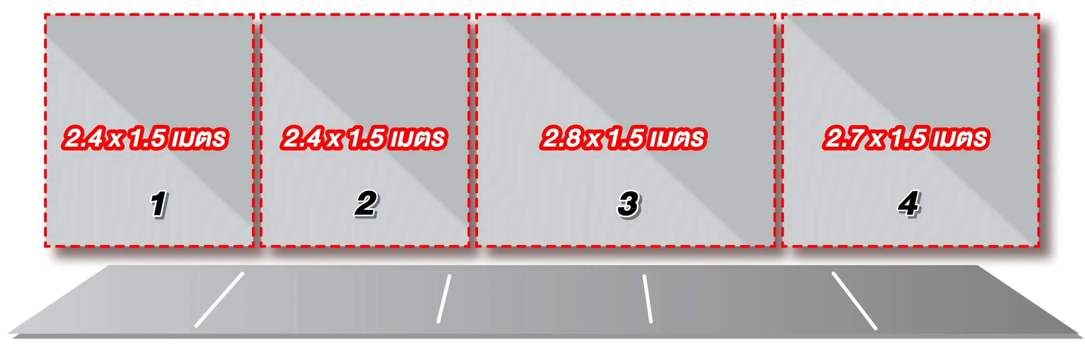จุดติดตั้ง กำแพงลานจอดรถ